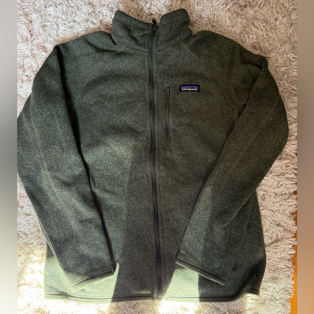 Patagonia Men's Dark Green Full-Zip Fleece Jacket